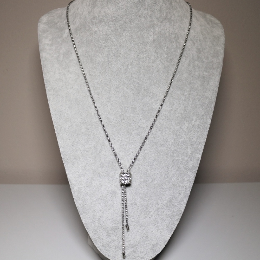 Cylinder Pendant Tassel Necklace